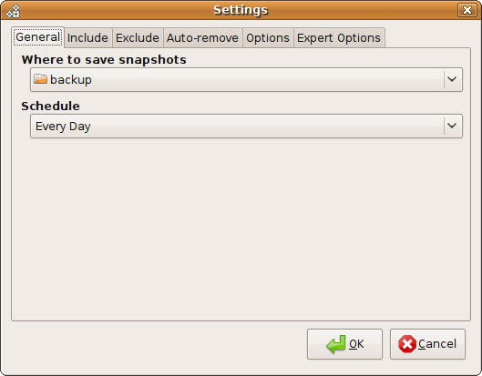 Back in time Linux