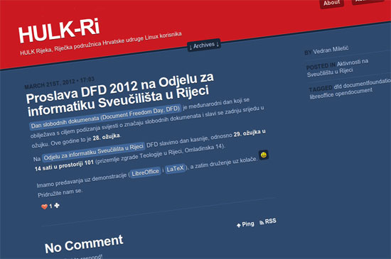 Proslava DFD 2012 na Odjelu za informatiku Sveučilišta u Rijeci Proslava DFD 2012 na Odjelu za informatiku Sveučilišta u Rijeci