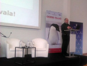 Marko Rakar drži predavanje na DORS/CLUC 2012