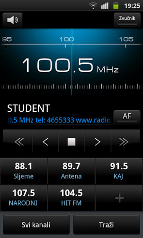 Samsung Galaxy S radio