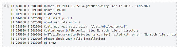 Linux boot log Linux boot log